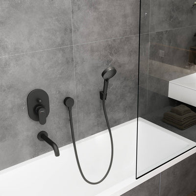 27454670 Hansgrohe FixFit črni priključek za tuš cev