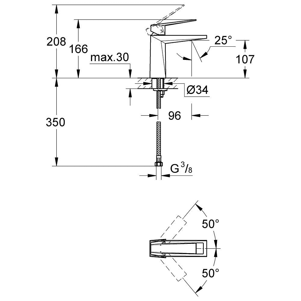 Armature za umivalnike — 23033000 Grohe Allure Brilliant armatura za umivalnik | SAN-KERAMIKA.SI