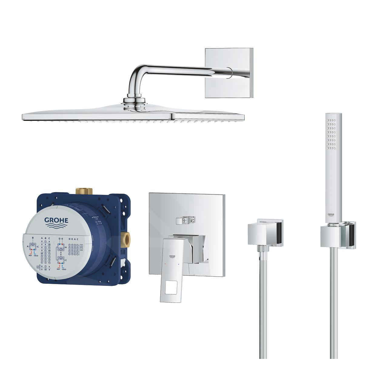 Tuš sistemi — 25238000 Grohe Eurocube 310 podometni komplet za tuš | SAN-KERAMIKA.SI