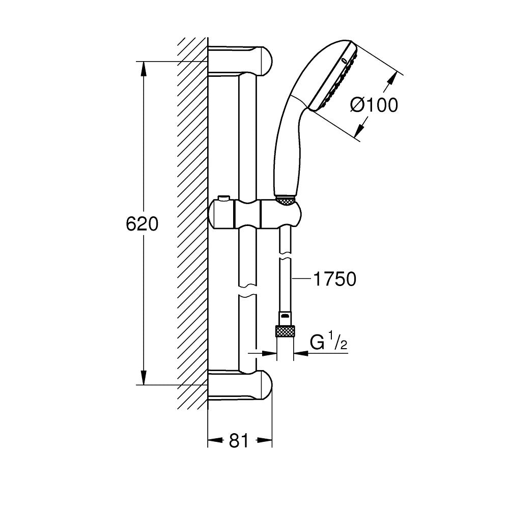 26196000 Grohe Vitalio Go tuš set brez armature