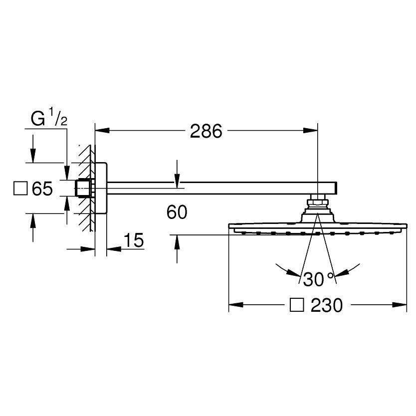 26054000 Grohe Rainshower Allure 230 nadglavna prha