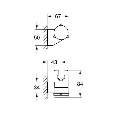 27595000 Grohe Tempesta držalo za tuš ročko