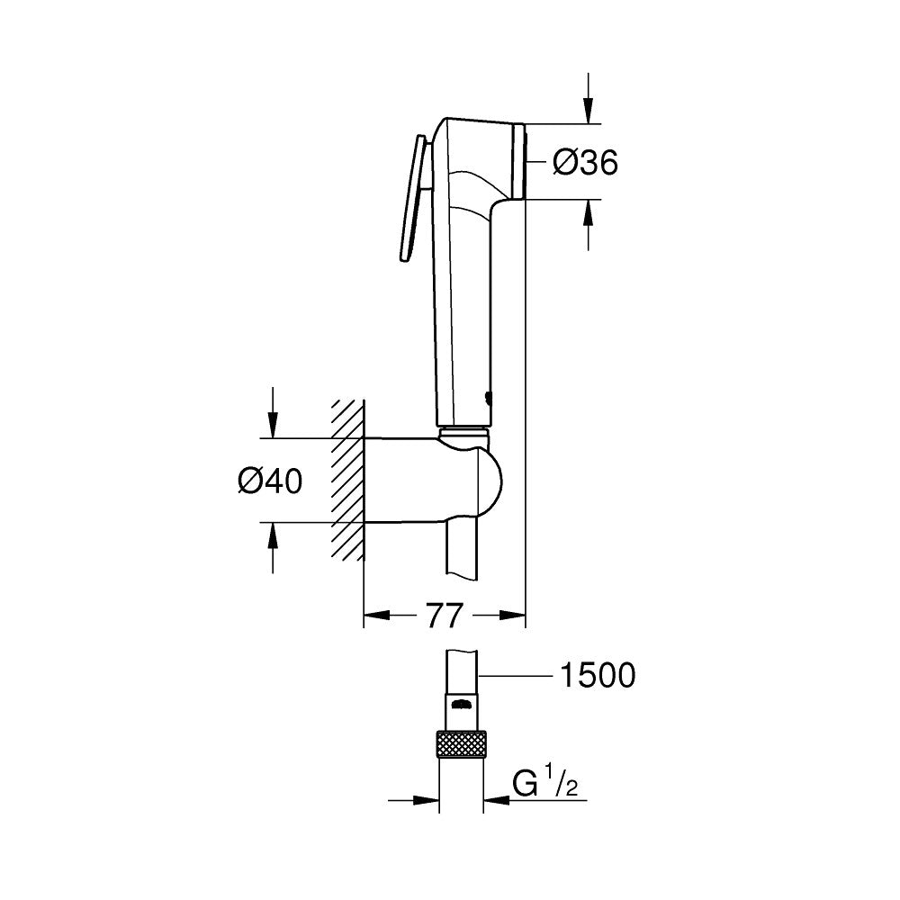 26353000 Grohe Tempesta-F Trigger Spray bide tuš set