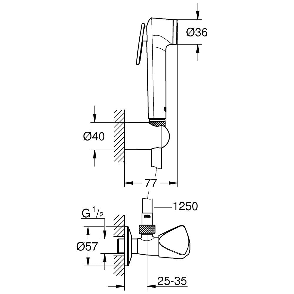 27514001 Grohe Tempesta-F Trigger Spray bide tuš set