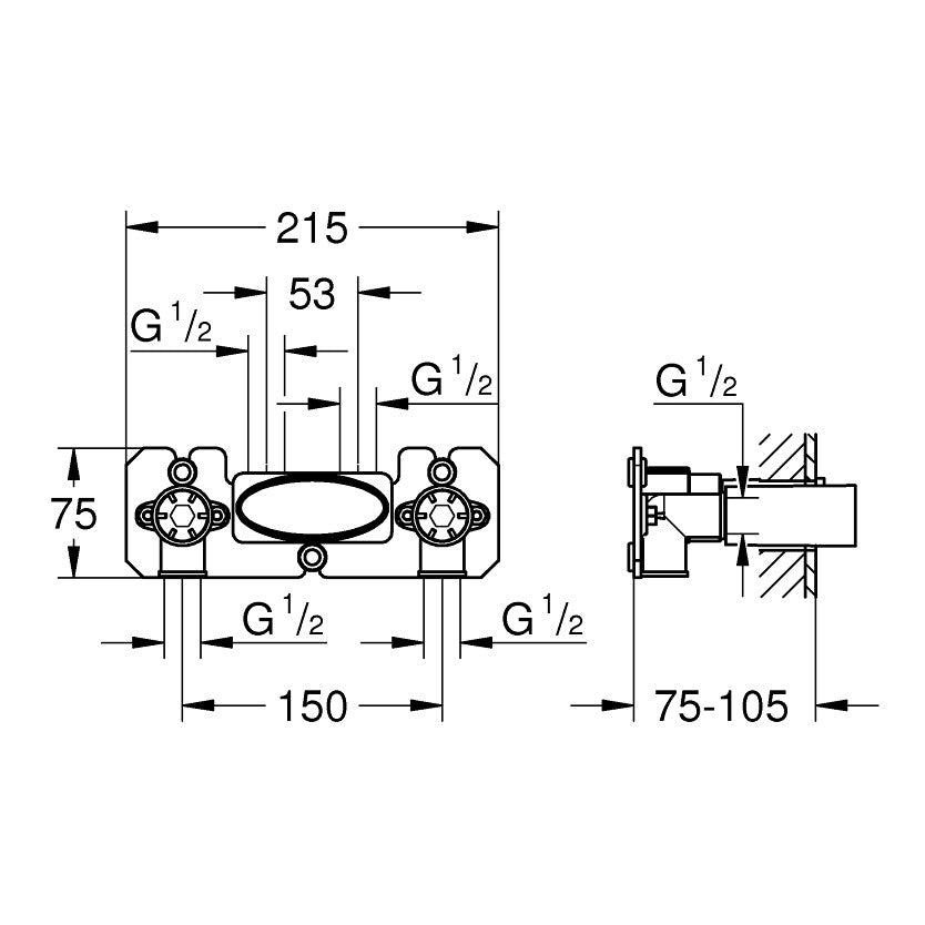 Podometni del — 26449000 Grohe Grohtherm SmartControl podometni del | SAN-KERAMIKA.SI