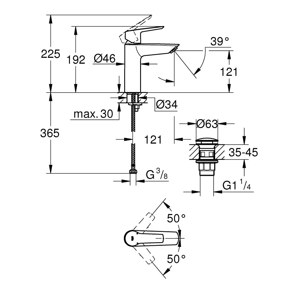 24204002 Grohe Start armatura za umivalnik