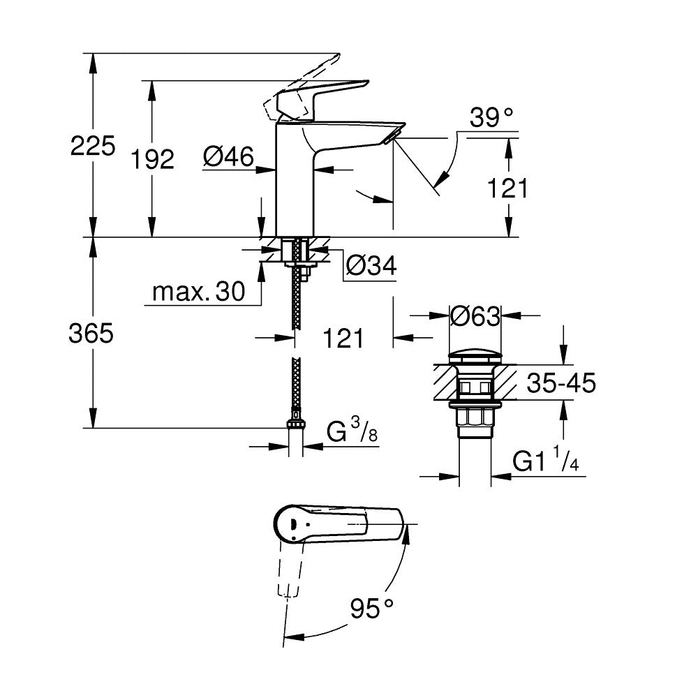 23746002 Grohe Start Cold Start armatura za umivalnik