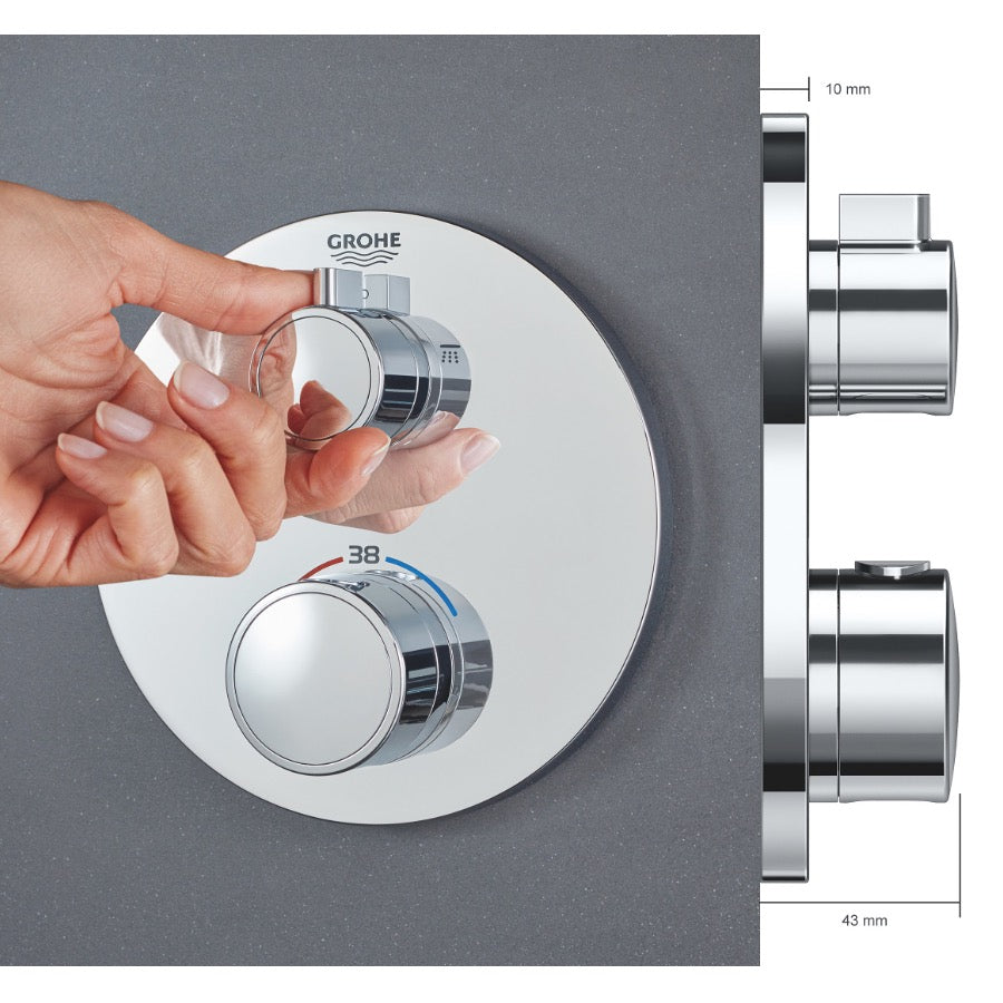 Armature - pokrivne plošče — 24077000 Grohe Grohtherm termostatska pokrivna plošča za kad | SAN-KERAMIKA.SI