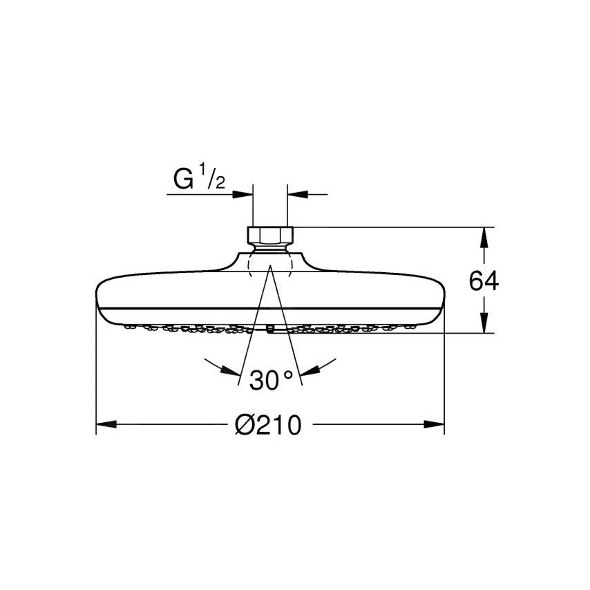 26410000 Grohe Tempesta 210 nadglavna prha