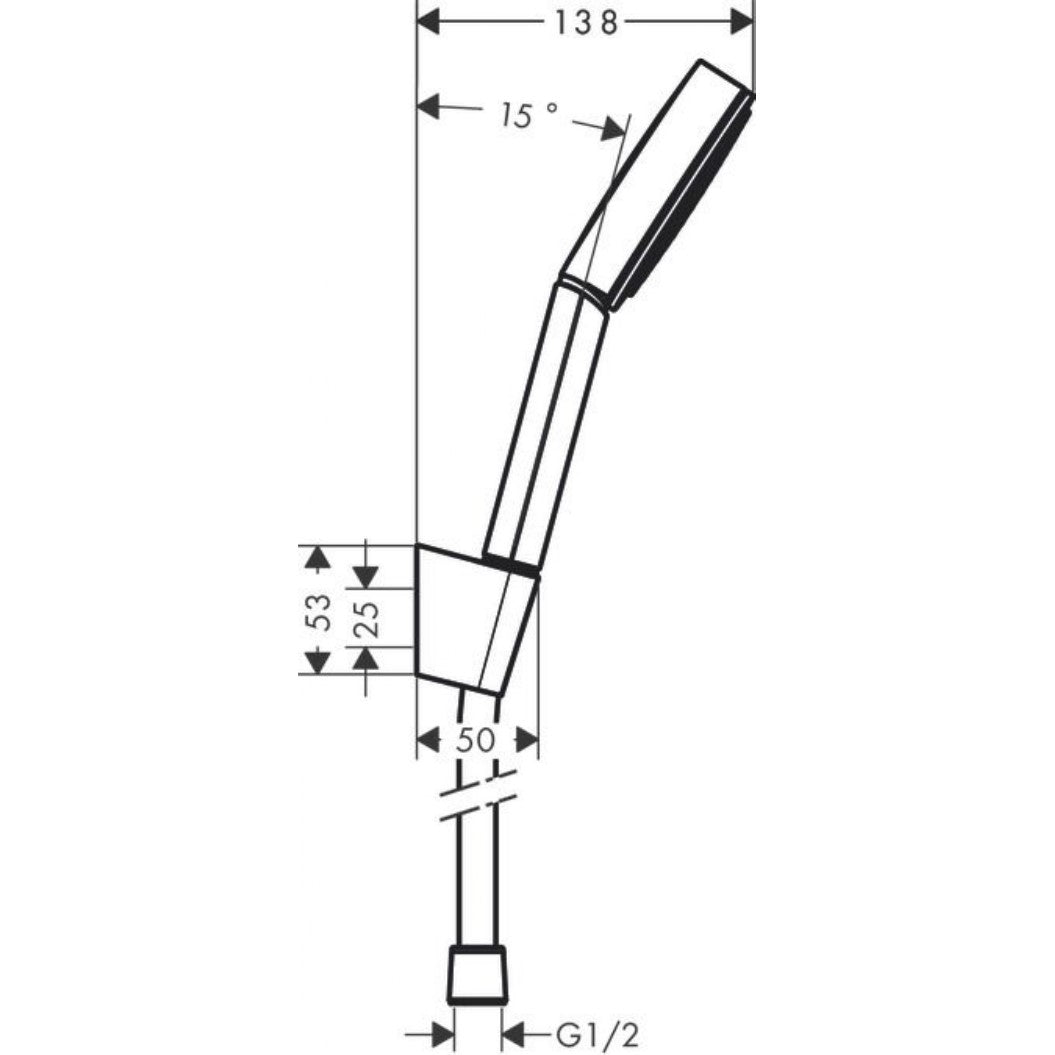 Tuš sistemi — 24301670 Hansgrohe Pulsify črni tuš set brez armature | SAN-KERAMIKA.SI