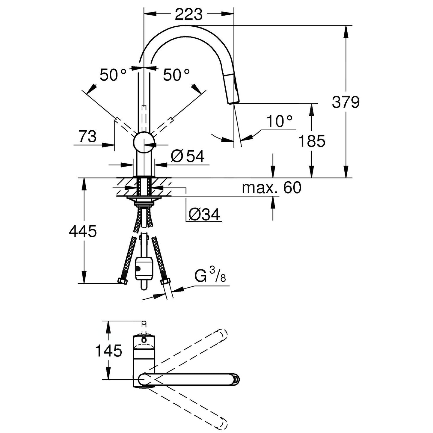 32321002 Grohe Minta izvlečna kuhinjska armatura