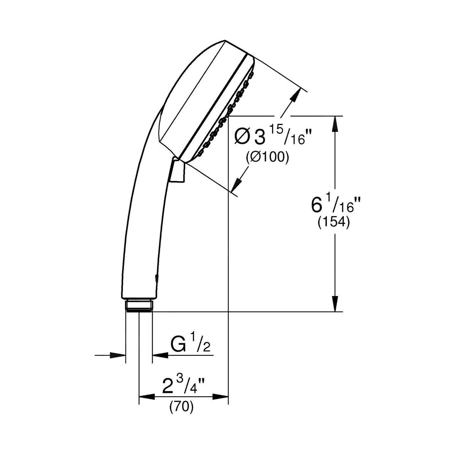 2757120E Grohe Tempesta Cosmopolitan 100 tuš ročka 2 funkciji