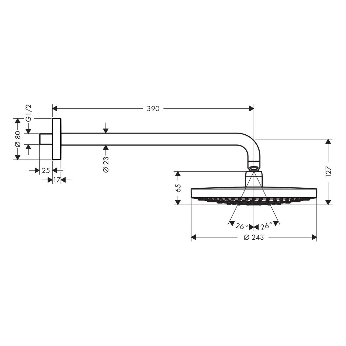 Nadglavne prhe — 26466000 Hansgrohe Raindance Select S Set 240 2jet nadglavna prha | SAN-KERAMIKA.SI