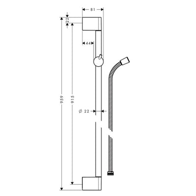 27614000 Hansgrohe Unica pomična tuš konzola 900 mm