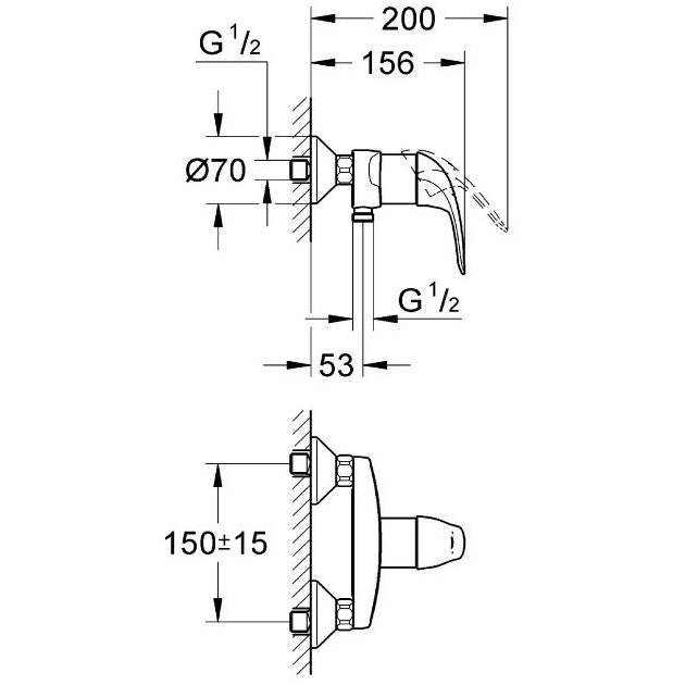 32740000 Grohe Euroeco armatura za tuš