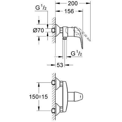 32740000 Grohe Euroeco armatura za tuš