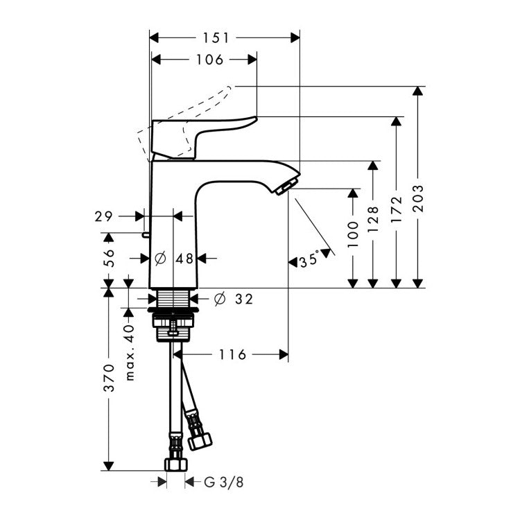 31080000 Hansgrohe Metris 110 armatura za umivalnik