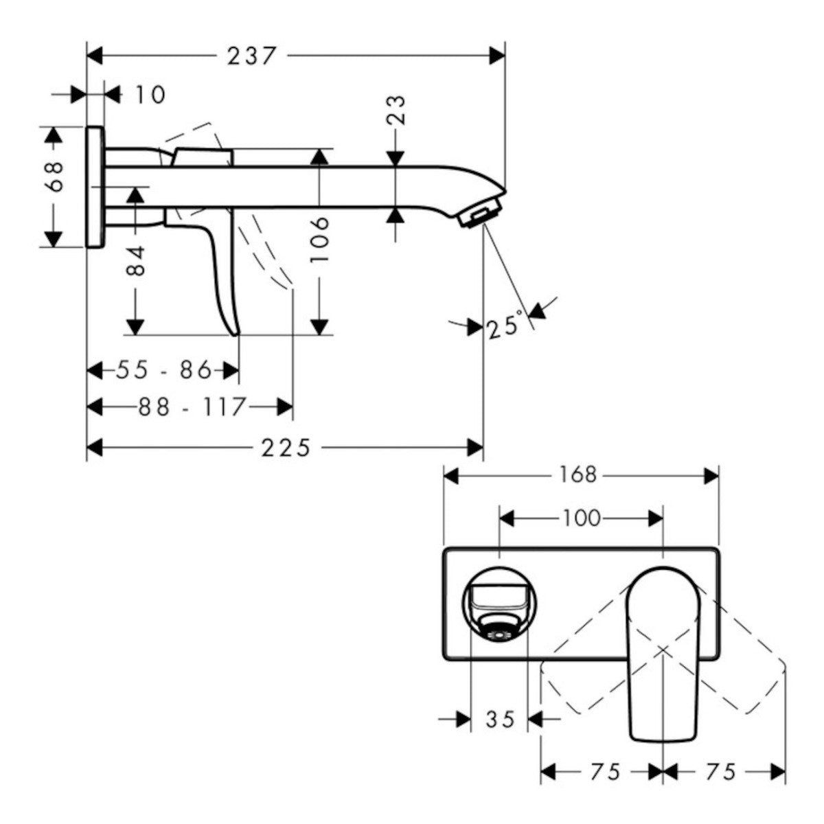 31086000 Hansgrohe Metris podometna armatura za umivalnik