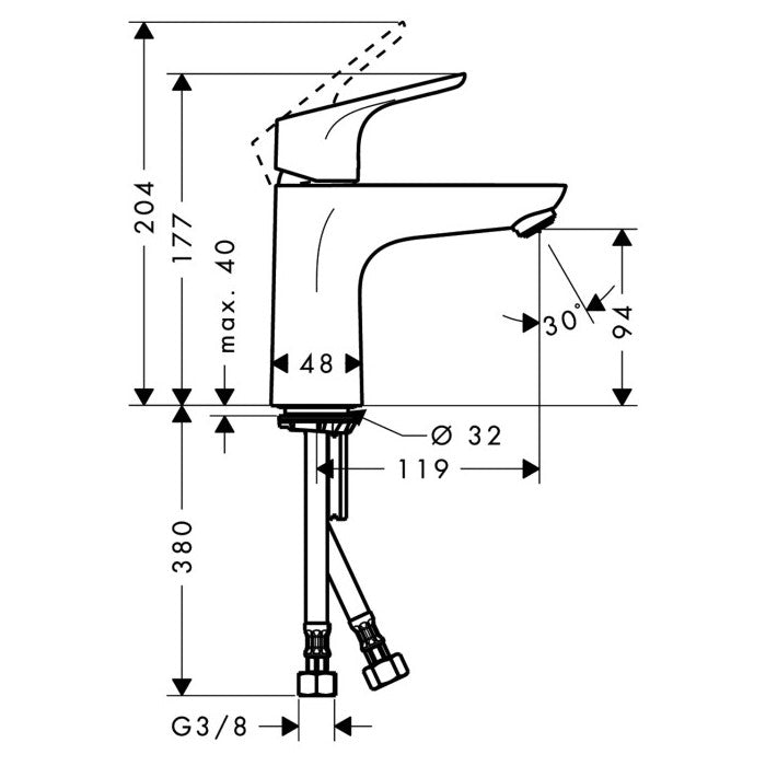 31513000 Hansgrohe Focus 100 LowFlow armatura za umivalnik