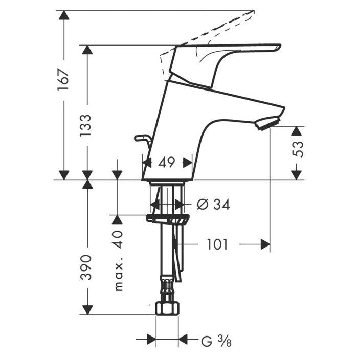 31730000 Hansgrohe Focus E2 70 armatura za umivalnik