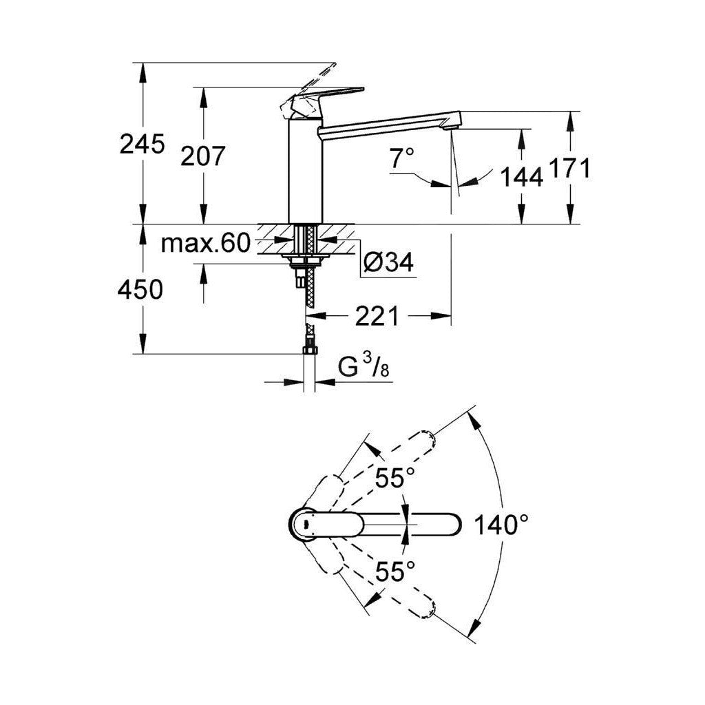 30193000 Grohe Eurosmart Cosmopolitan kuhinjska armatura