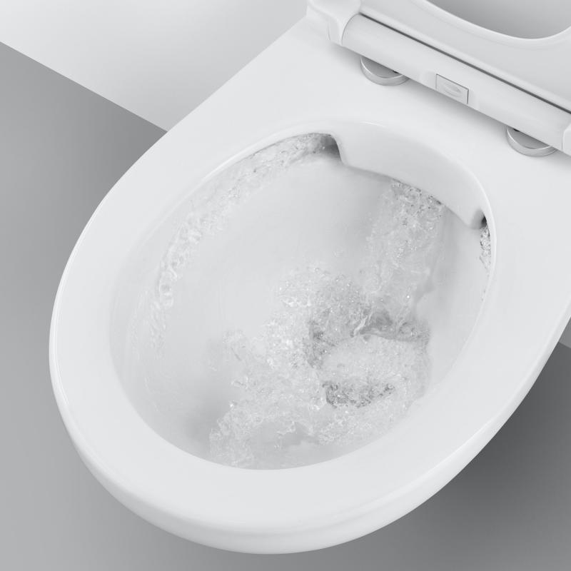 39351000 Grohe Bau Ceramic viseča brezrobna WC školjka z WC desko s počasnim zapiranjem