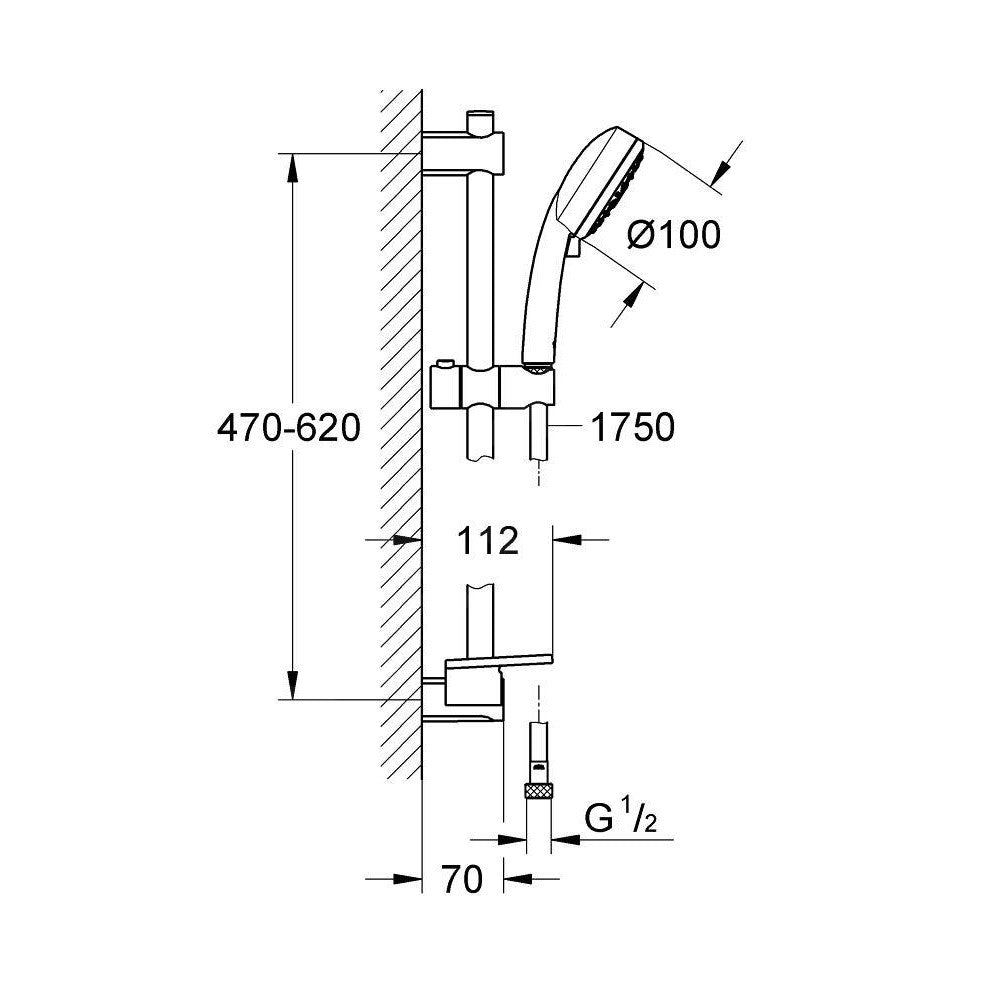 26098000 Grohe Vitalio Comfort tuš set brez armature