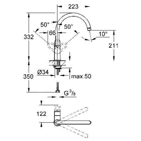 31368000 Grohe BauLoop kuhinjska armatura