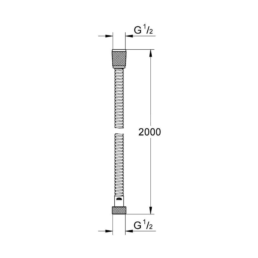 28140000 Grohe Relexaflex Metal tuš cev 2 m