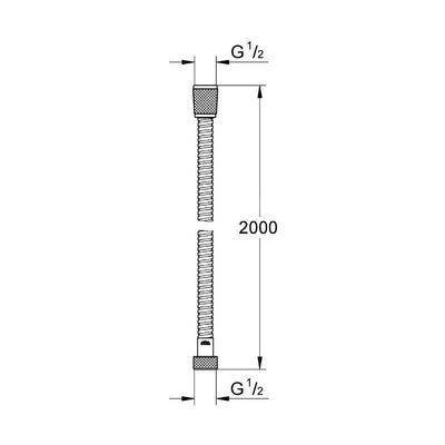 28140000 Grohe Relexaflex Metal tuš cev 2 m