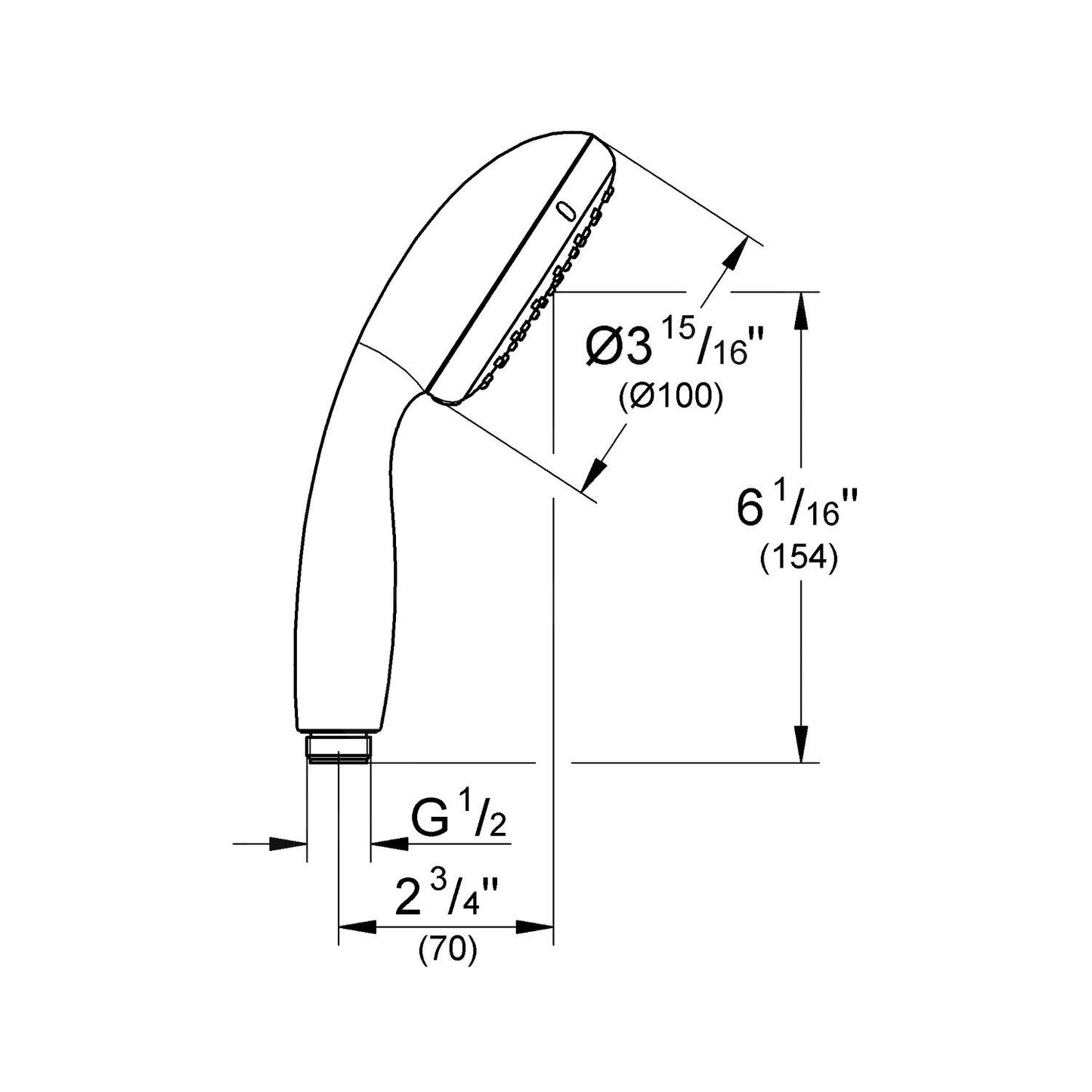 2759710E Grohe Tempesta New 100 tuš ročka 2 funkciji