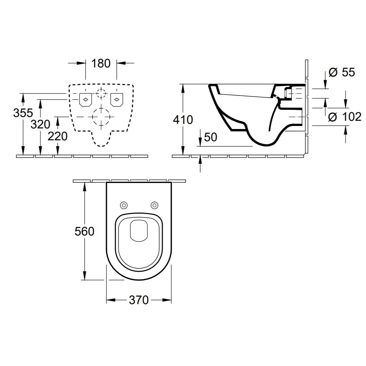 56001001 Villeroy & Boch Subway 2.0 viseča WC školjka