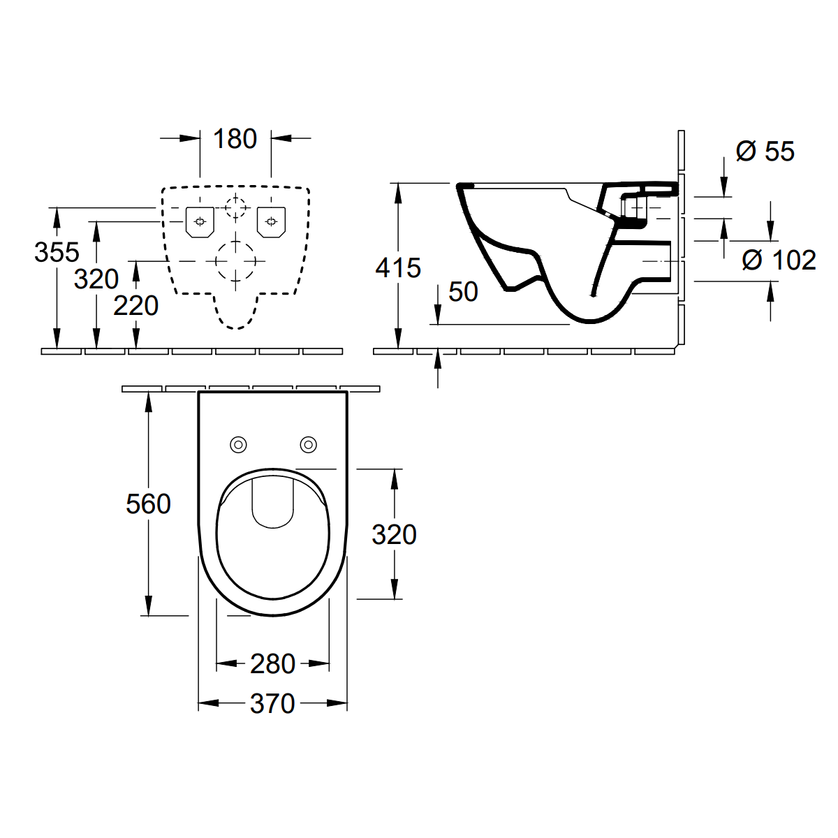 5614R001 Villeroy & Boch Subway 2.0 DirectFlush viseča brezrobna WC školjka