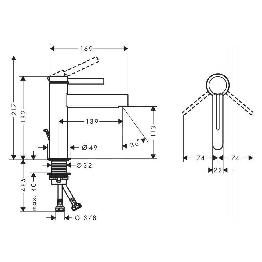 76020700 Hansgrohe Finoris 110 armatura za umivalnik