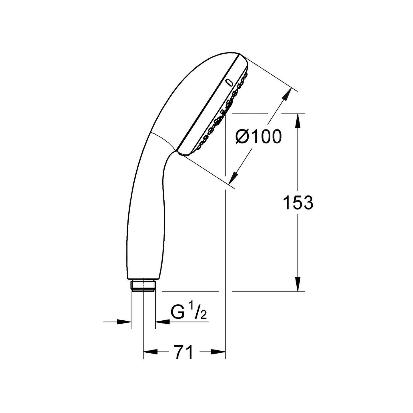 28578002 Grohe Tempesta New 100 tuš ročka 4 funkcije