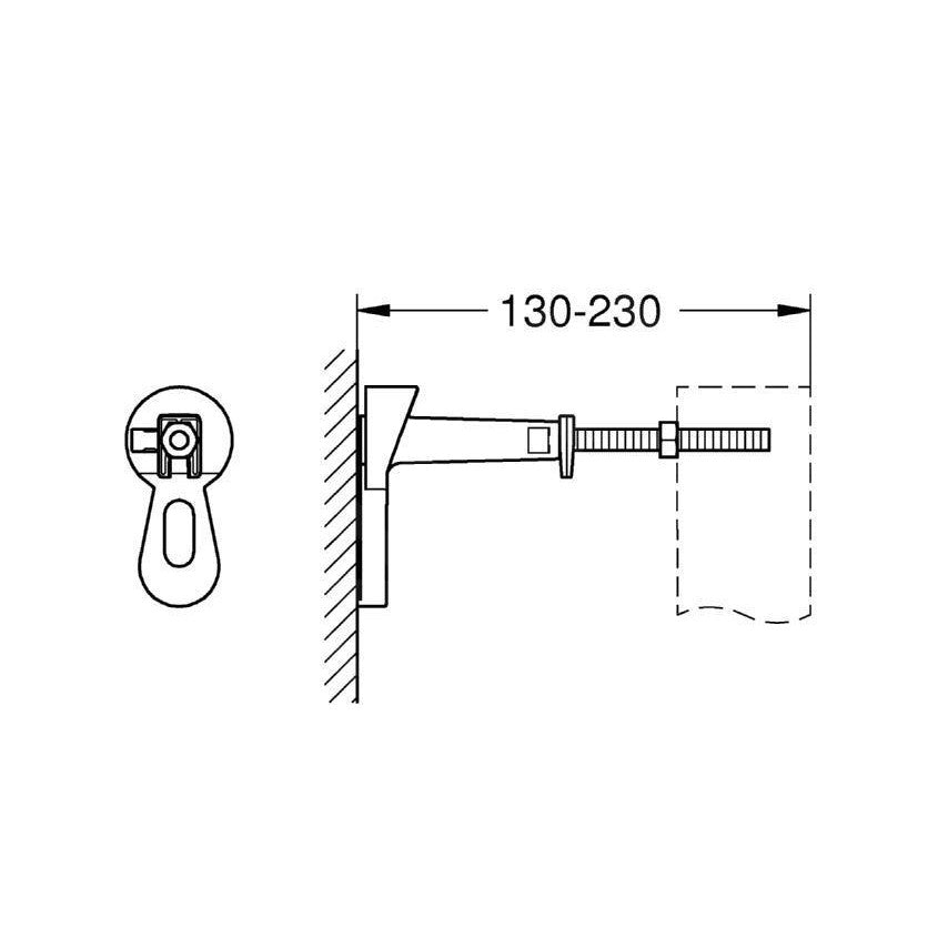 3855800M Grohe Rapid SL Set stenskih sider za posamezno montažo