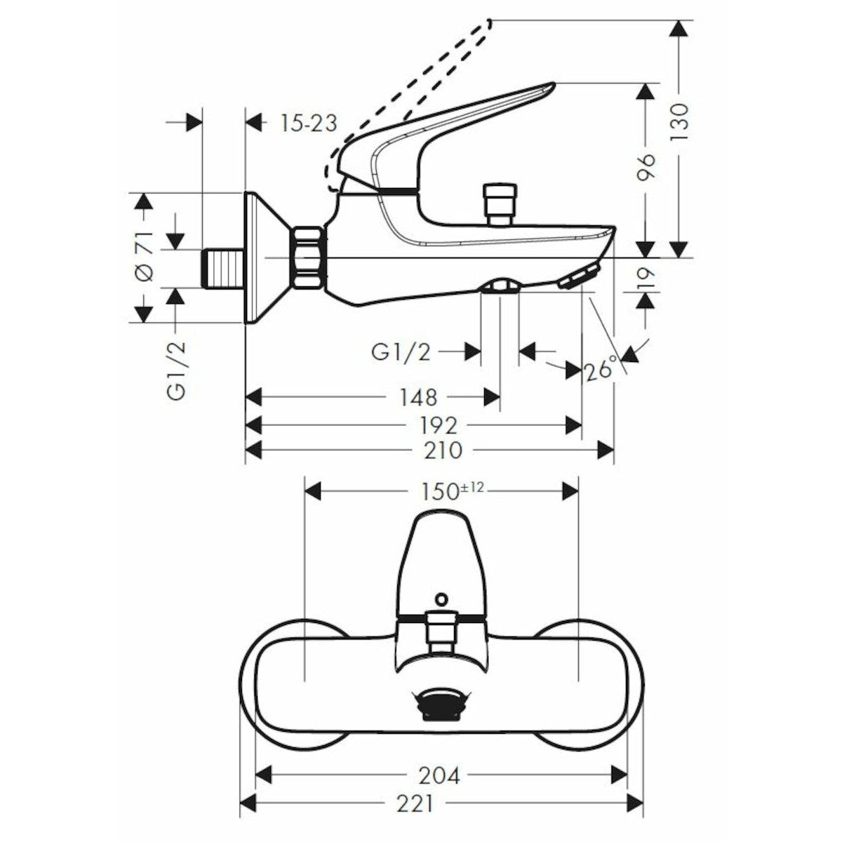 71040000 Hansgrohe Novus armatura za kad