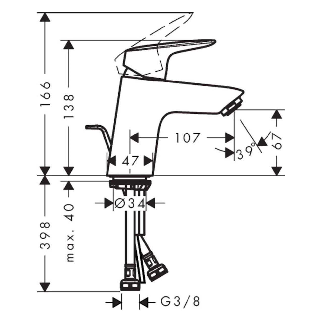 71070000 Hansgrohe Logis 70 armatura za umivalnik