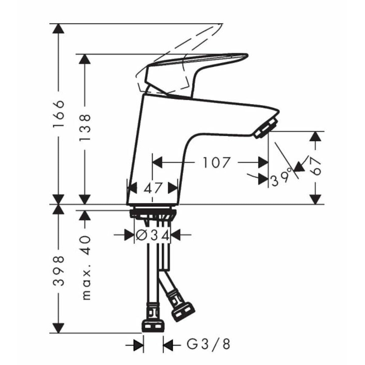 71071000 Hansgrohe Logis 70 armatura za umivalnik