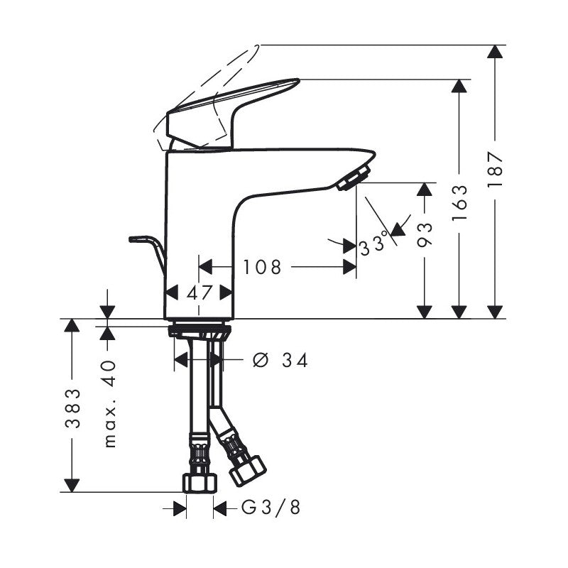 71100000 Hansgrohe Logis 100 armatura za umivalnik