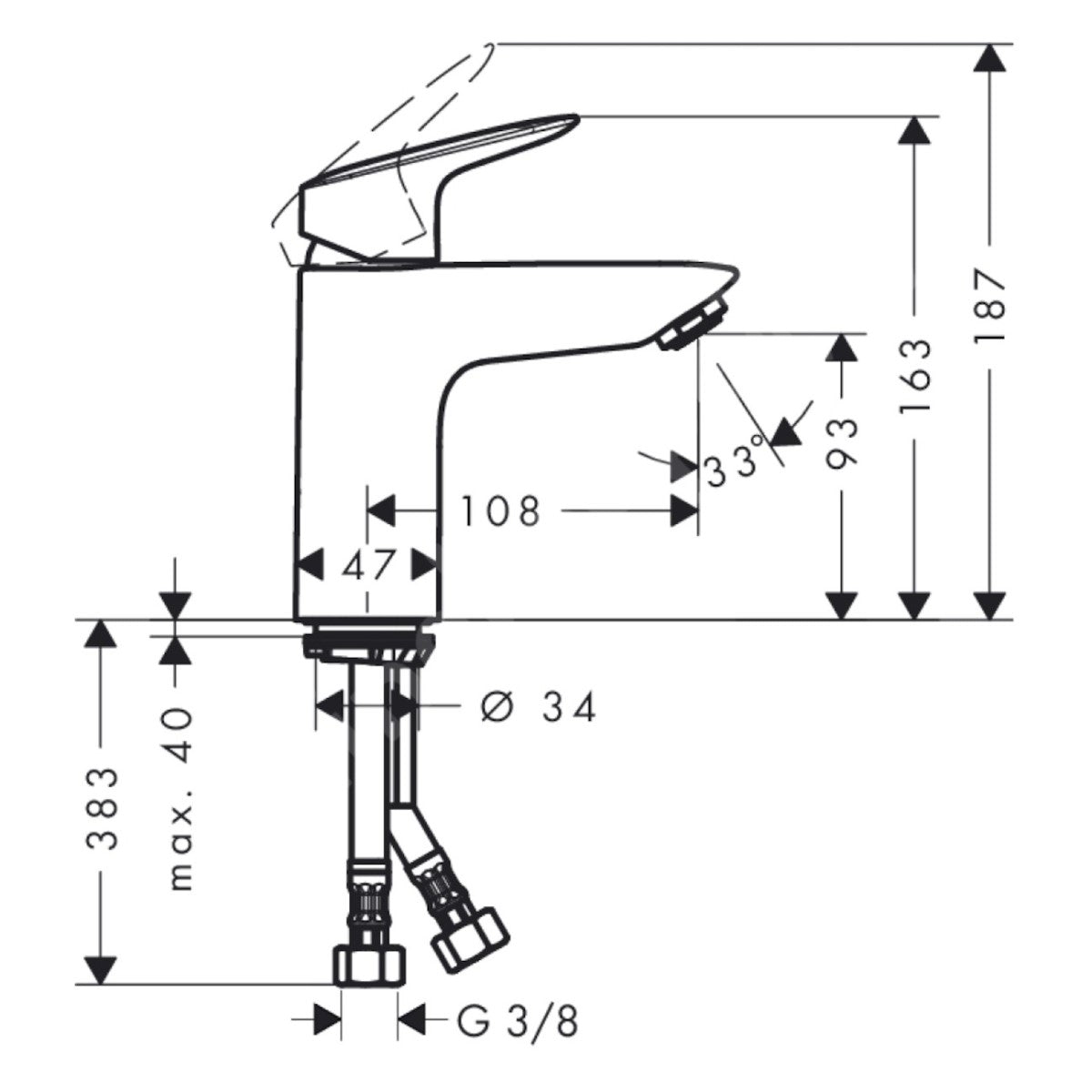 71101000 Hansgrohe Logis 100 armatura za umivalnik