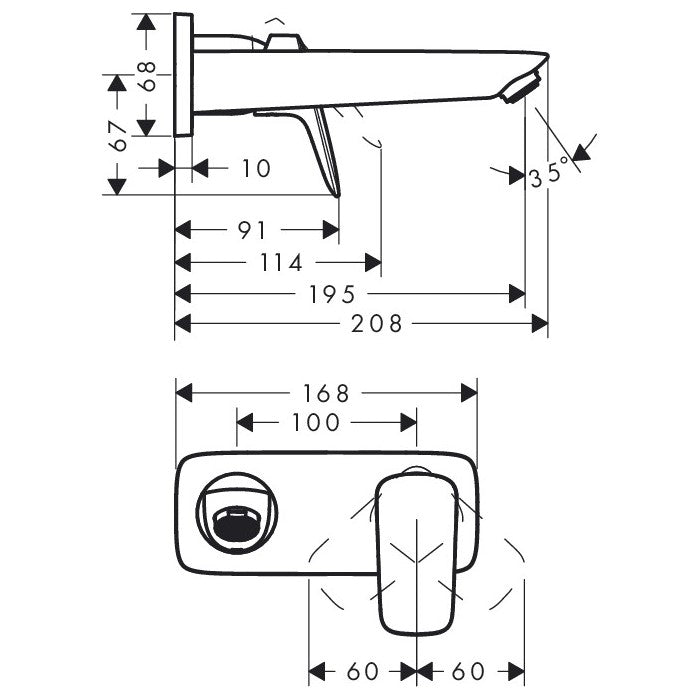 71220000 Hansgrohe Logis podometna armatura za umivalnik