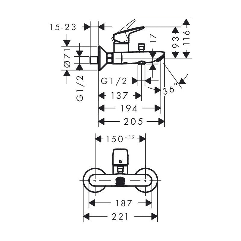 71400000 Hansgrohe Logis armatura za kad