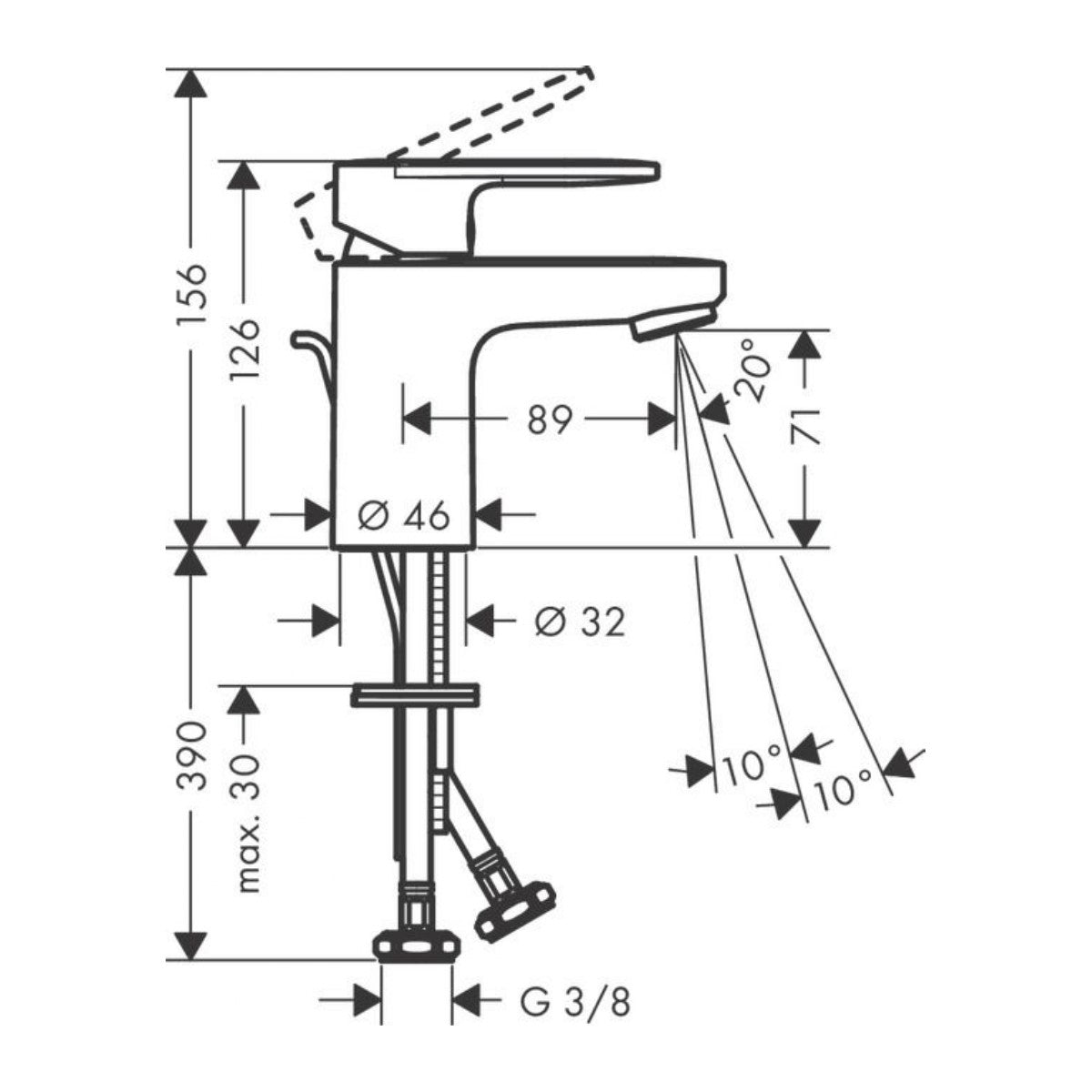 71550670 Hansgrohe Vernis Blend 70 armatura za umivalnik