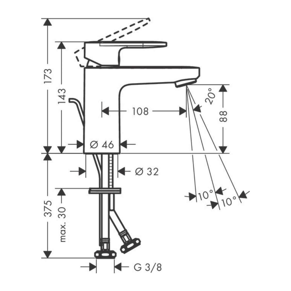 71551670 Hansgrohe Vernis Blend 100 armatura za umivalnik