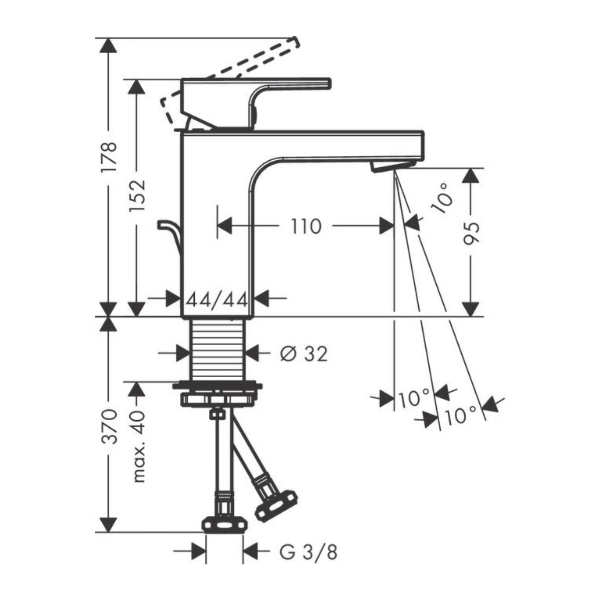 71561670 Hansgrohe Vernis Shape 100 armatura za umivalnik