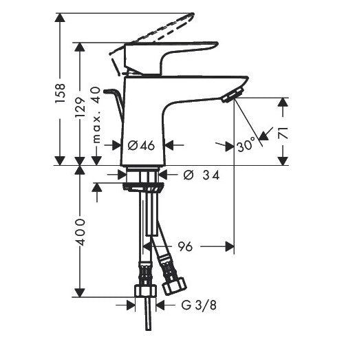 71700000 Hansgrohe Talis E 80 armatura za umivalnik