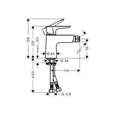 71721000 Hansgrohe Talis E armatura za bide