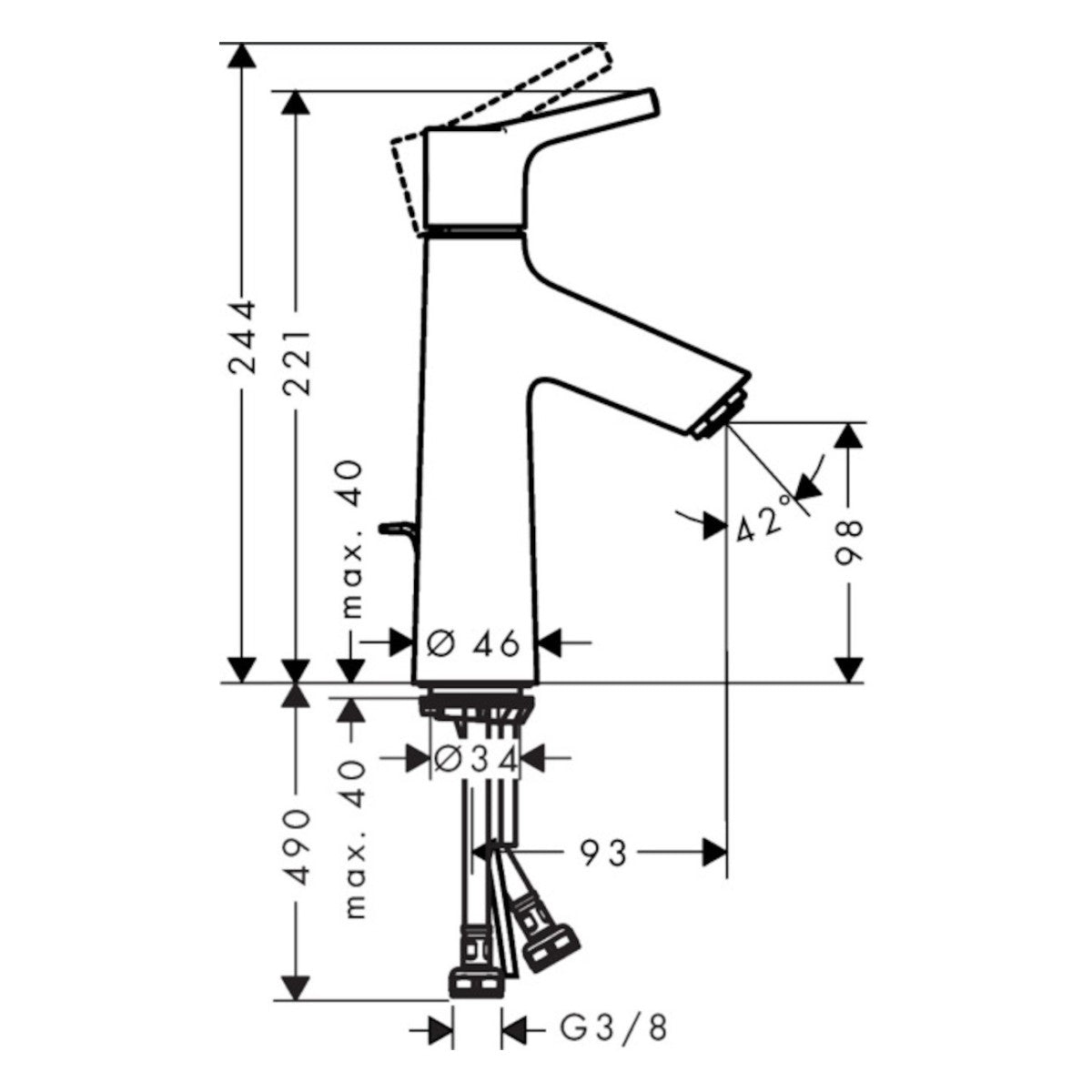 72020000 Hansgrohe Talis S 100 armatura za umivalnik