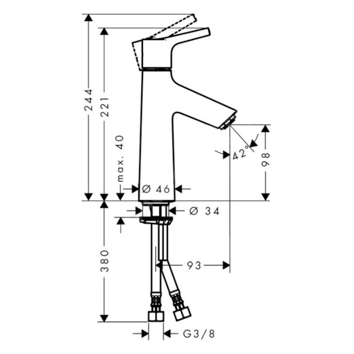 72021000 Hansgrohe Talis S 100 armatura za umivalnik